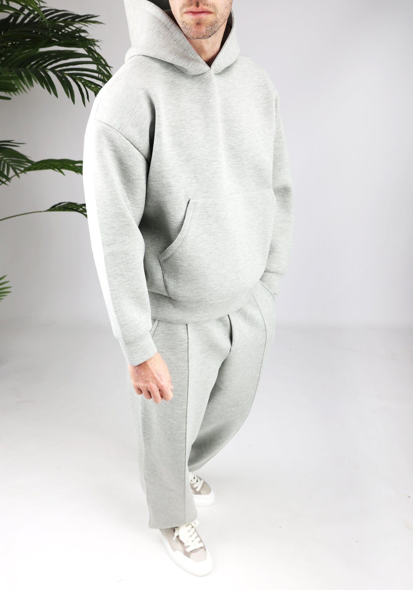 Cotton District OVERSIZED JOG SUIT  GREY