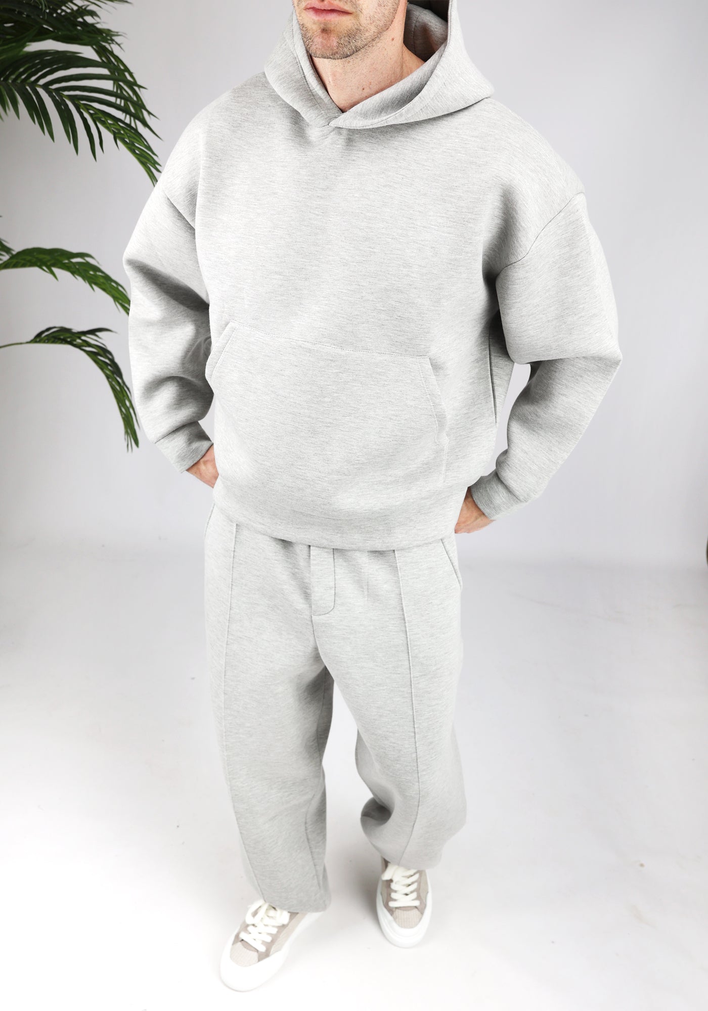 Cotton District OVERSIZED JOG SUIT  GREY