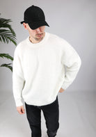 Cotton District OVERSIZED WOOL SWEATER  WHITE