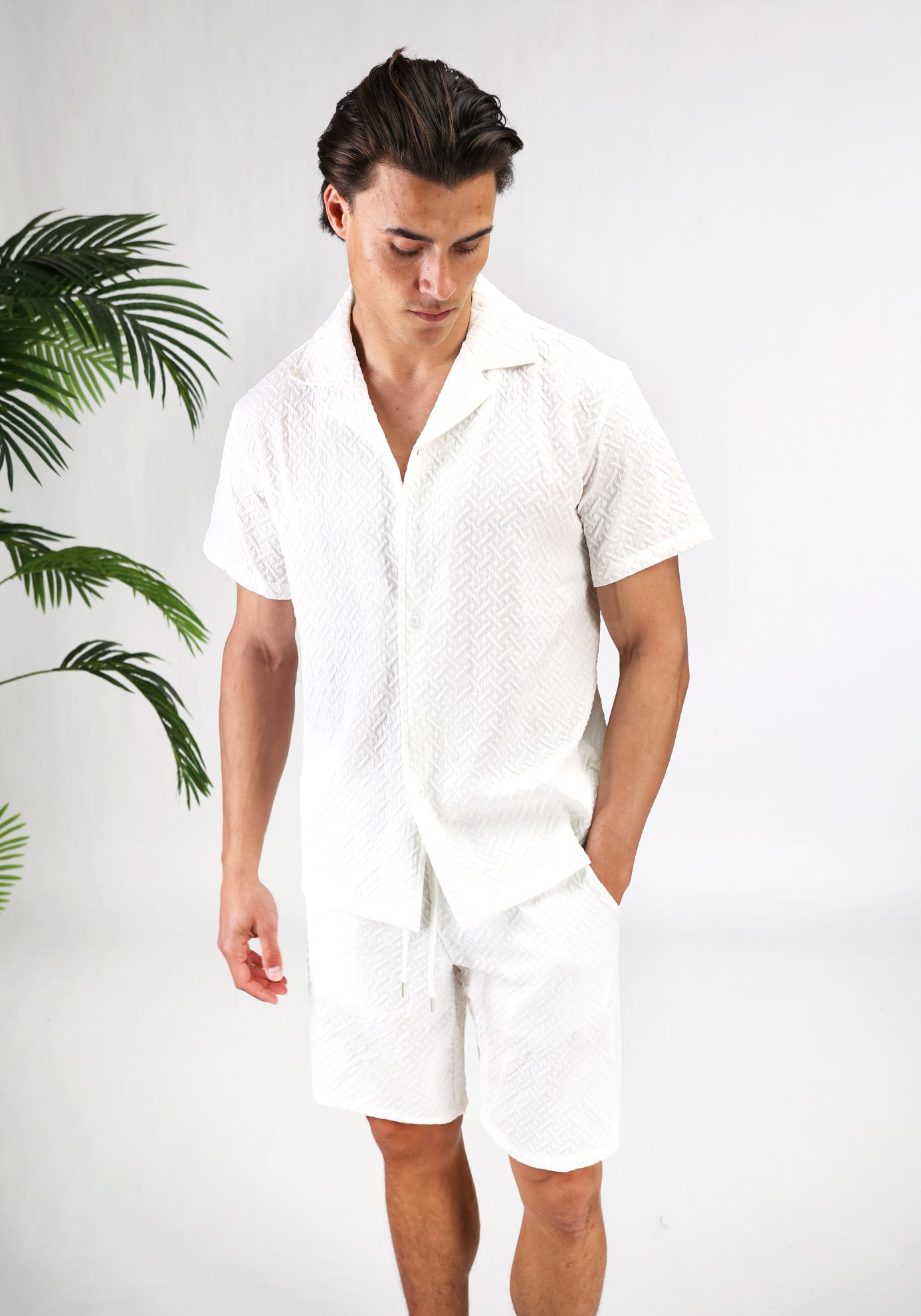 Cotton District PATTERN SUMMER SET Sets WHITE