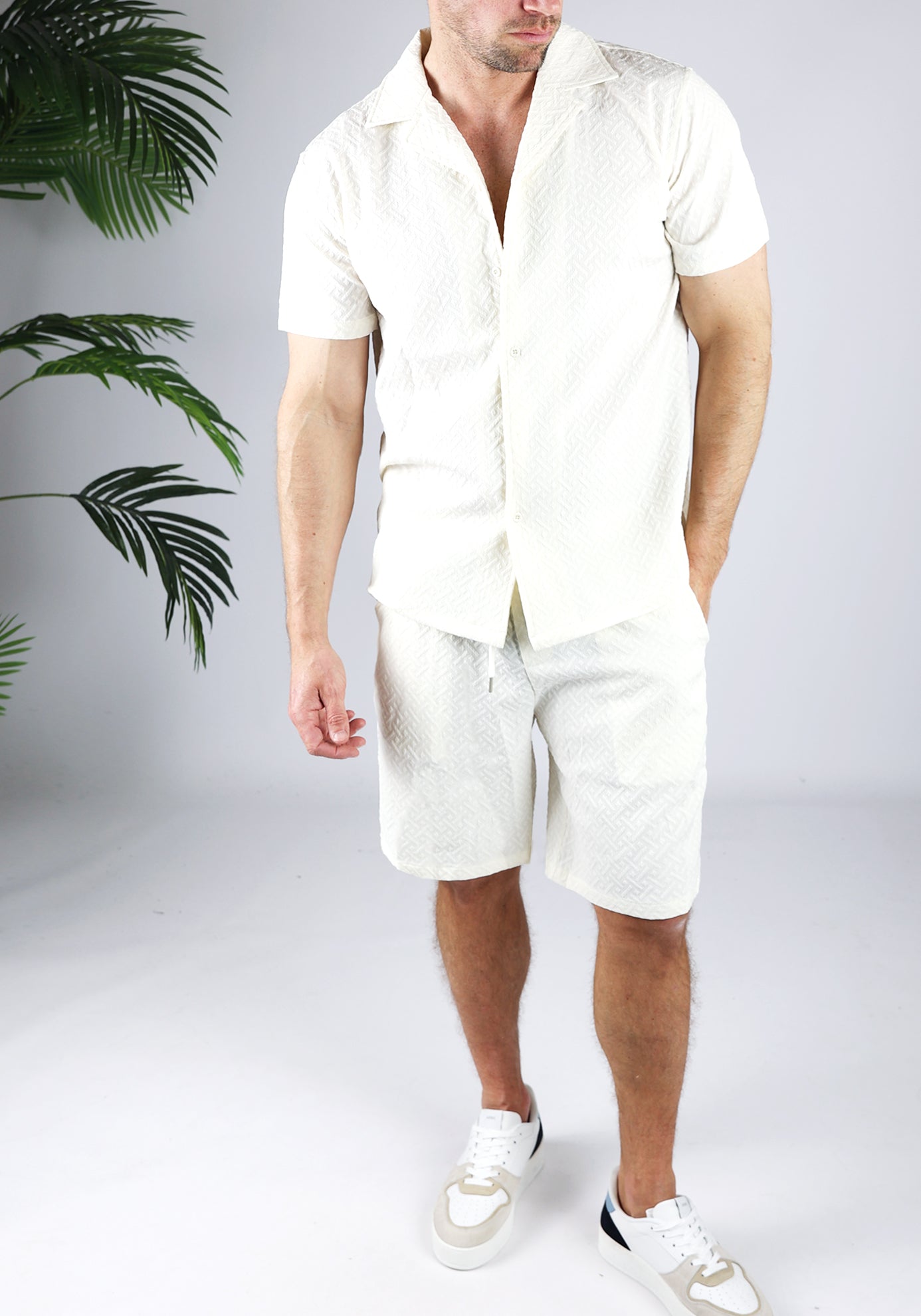 Cotton District PATTERN SUMMER SET Sets WHITE