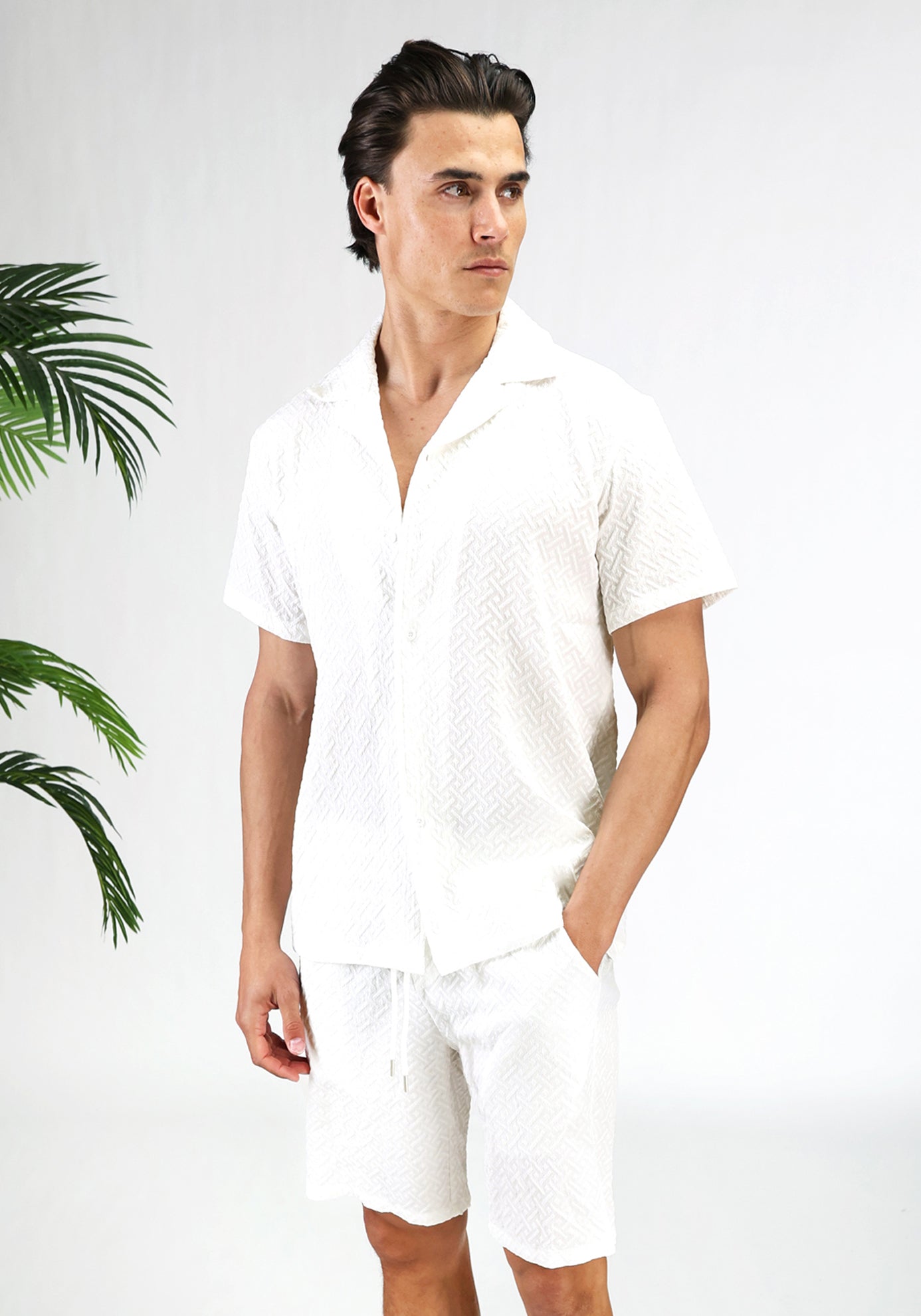 Cotton District PATTERN SUMMER SET Sets WHITE