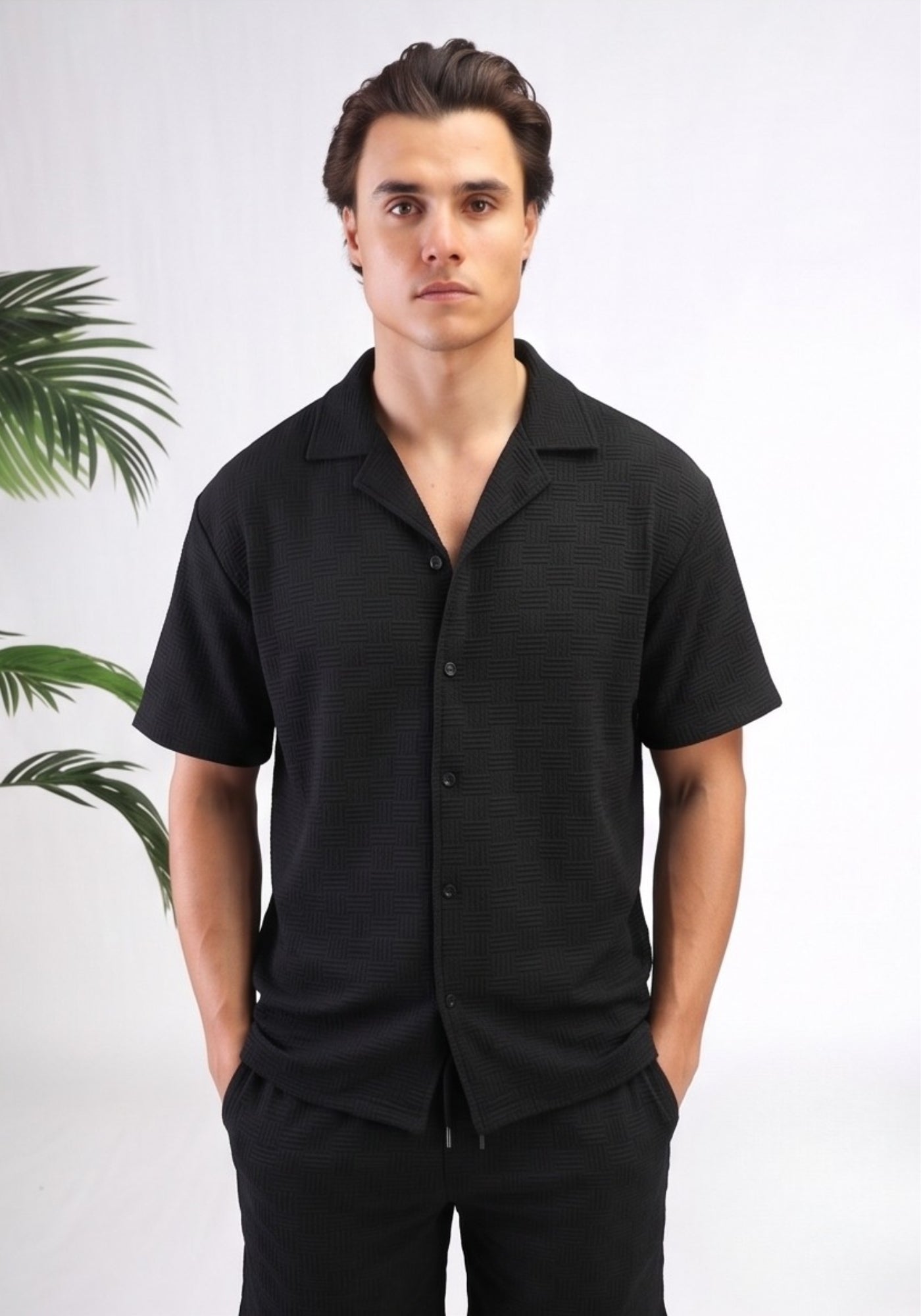Cotton District PATTERN SUMMER SET Sets BLACK