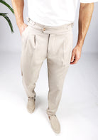 Cotton District PLEATED CHINO  BEIGE