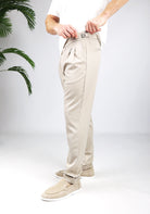Cotton District PLEATED CHINO  BEIGE