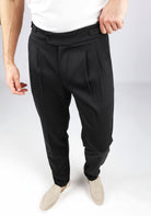 Cotton District PLEATED CHINO  BLACK
