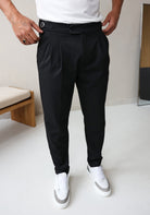 Cotton District PLEATED CHINO  BLACK