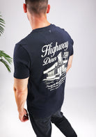 Cotton District PURE PATH - HIGHWAY DINER T-SHIRT T-Shirts NAVY