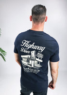Cotton District PURE PATH - HIGHWAY DINER T-SHIRT T-Shirts NAVY