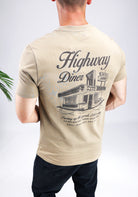 Cotton District PURE PATH - HIGHWAY DINER T-SHIRT T-Shirts TAUPE