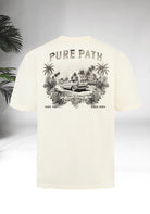 Cotton District PURE PATH - PALM DRIVE T-SHIRT T-Shirts ECRU