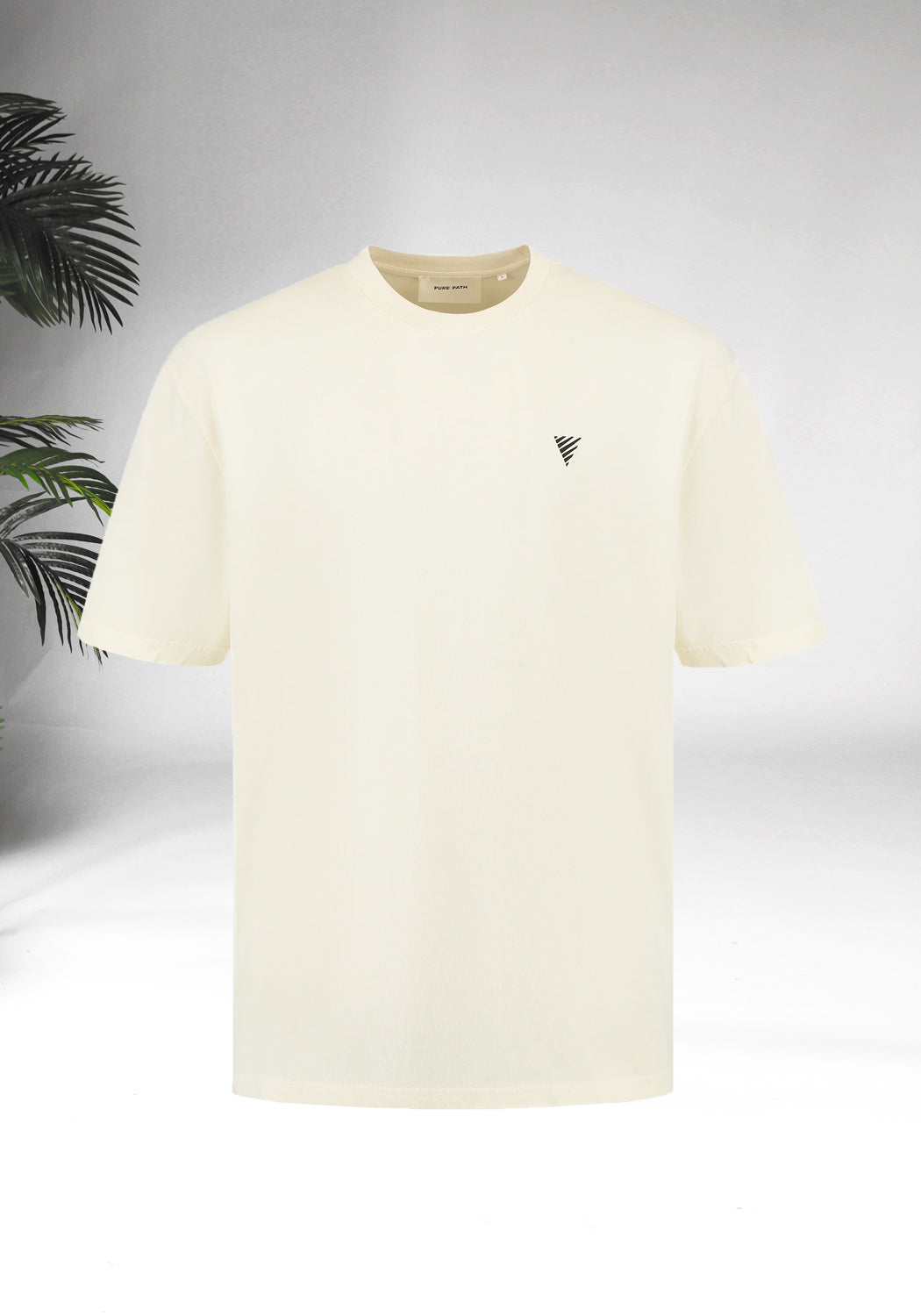 Cotton District PURE PATH - PALM DRIVE T-SHIRT T-Shirts ECRU