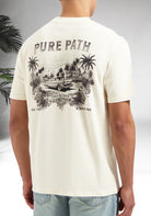 Cotton District PURE PATH - PALM DRIVE T-SHIRT T-Shirts ECRU