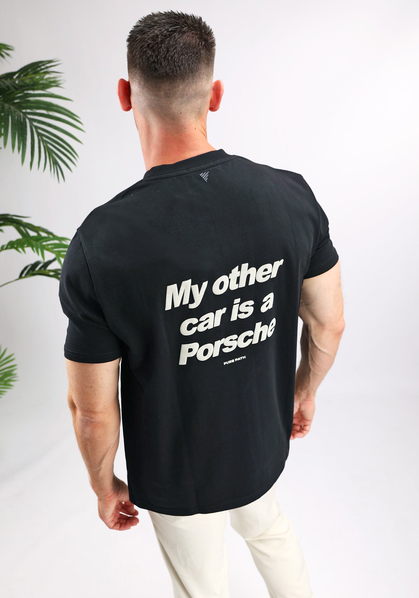 Cotton District PURE PATH - PORSCHE T-SHIRT T-Shirts BLACK