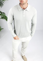 Cotton District PURE PATH BRAIDED STRUCTURE POLO  MINT