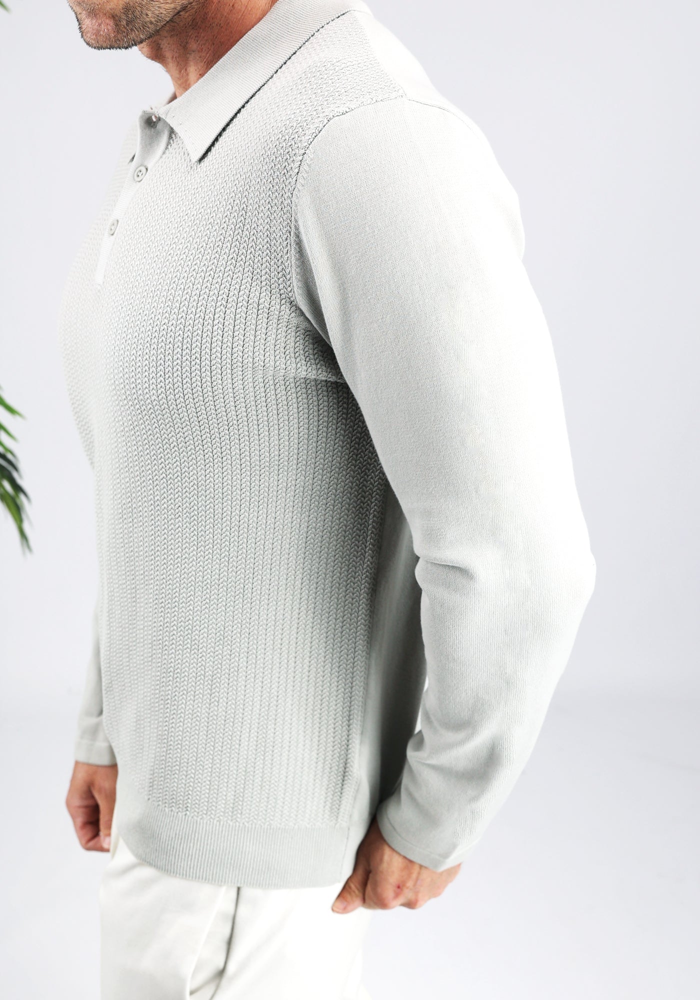 Cotton District PURE PATH BRAIDED STRUCTURE POLO  MINT