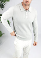 Cotton District PURE PATH BRAIDED STRUCTURE POLO  MINT