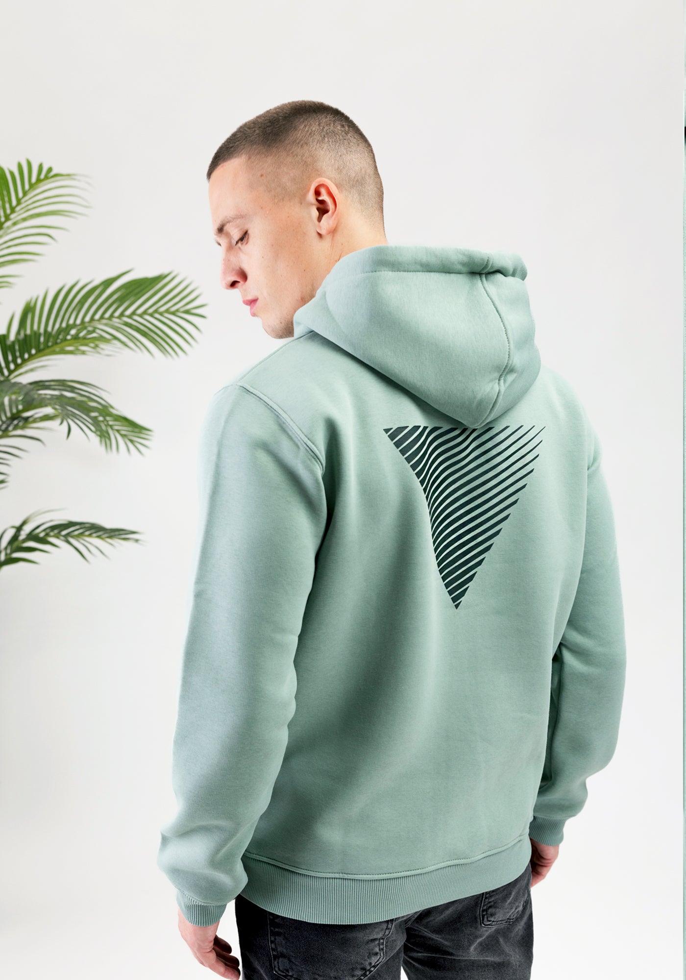 Cotton District PURE PATH ESSENTIAL HOODIE  ARMY GREEN