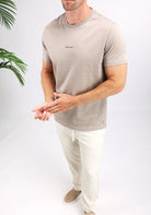 Cotton District PURE PATH ESSENTIAL LOGO T-SHIRT  TAUPE