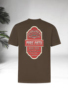 Cotton District PURE PATH LATIN SPIRIT T-SHIRT  BROWN