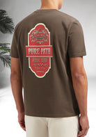 Cotton District PURE PATH LATIN SPIRIT T-SHIRT  BROWN