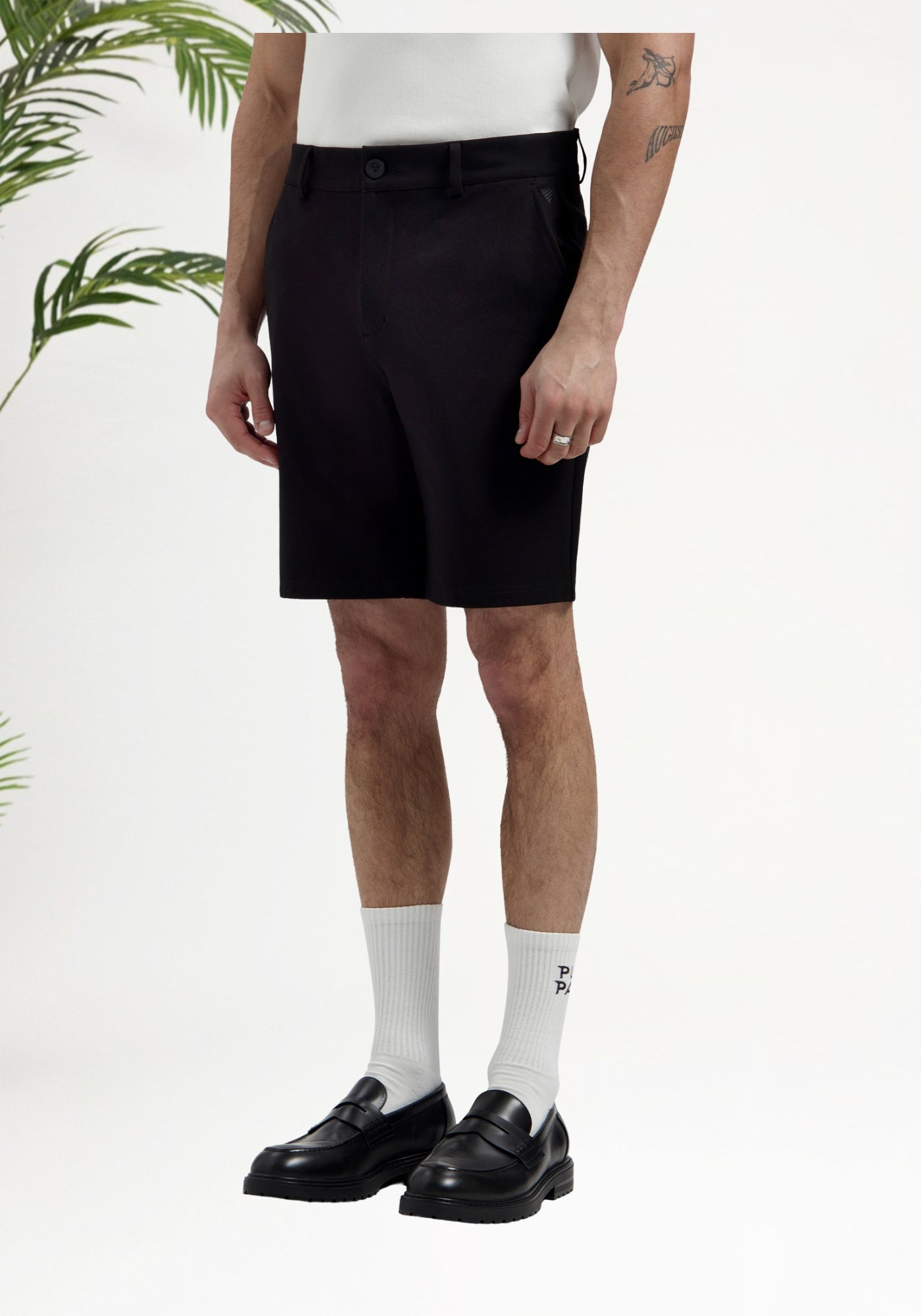 Cotton District PURE PATH PUNTA SHORTS Shorts BLACK