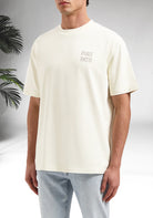 Cotton District PURE PATH SOCIAL CLUB T-SHIRT  ECRU
