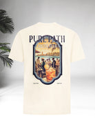 Cotton District PURE PATH SOCIAL CLUB T-SHIRT  ECRU