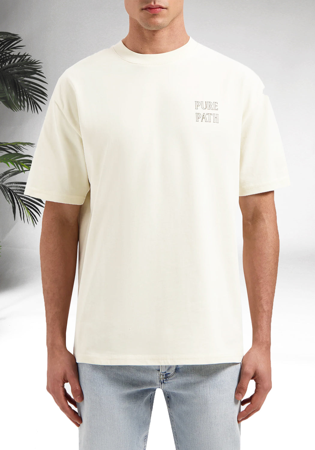 Cotton District PURE PATH SOCIAL CLUB T-SHIRT  ECRU