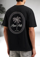 Cotton District PURE PATH STITCHED PARADISE T-SHIRT  BLACK