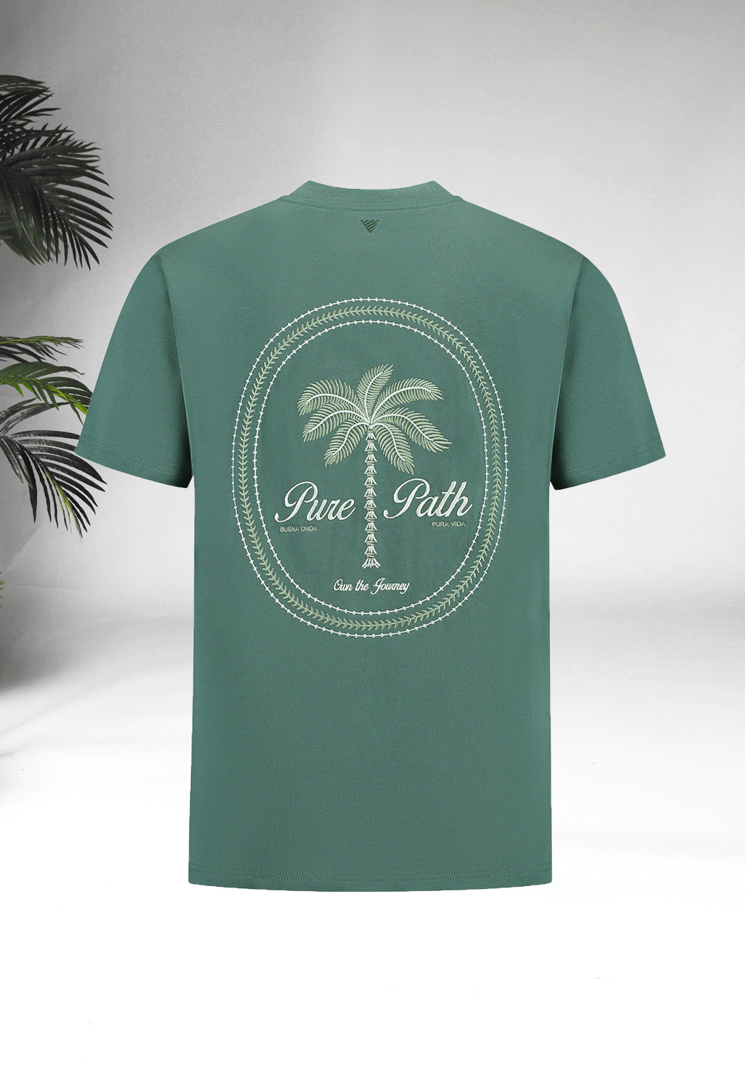 Cotton District PURE PATH STITCHED PARADISE T-SHIRT  FADED GREEN