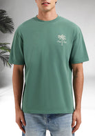 Cotton District PURE PATH STITCHED PARADISE T-SHIRT  FADED GREEN