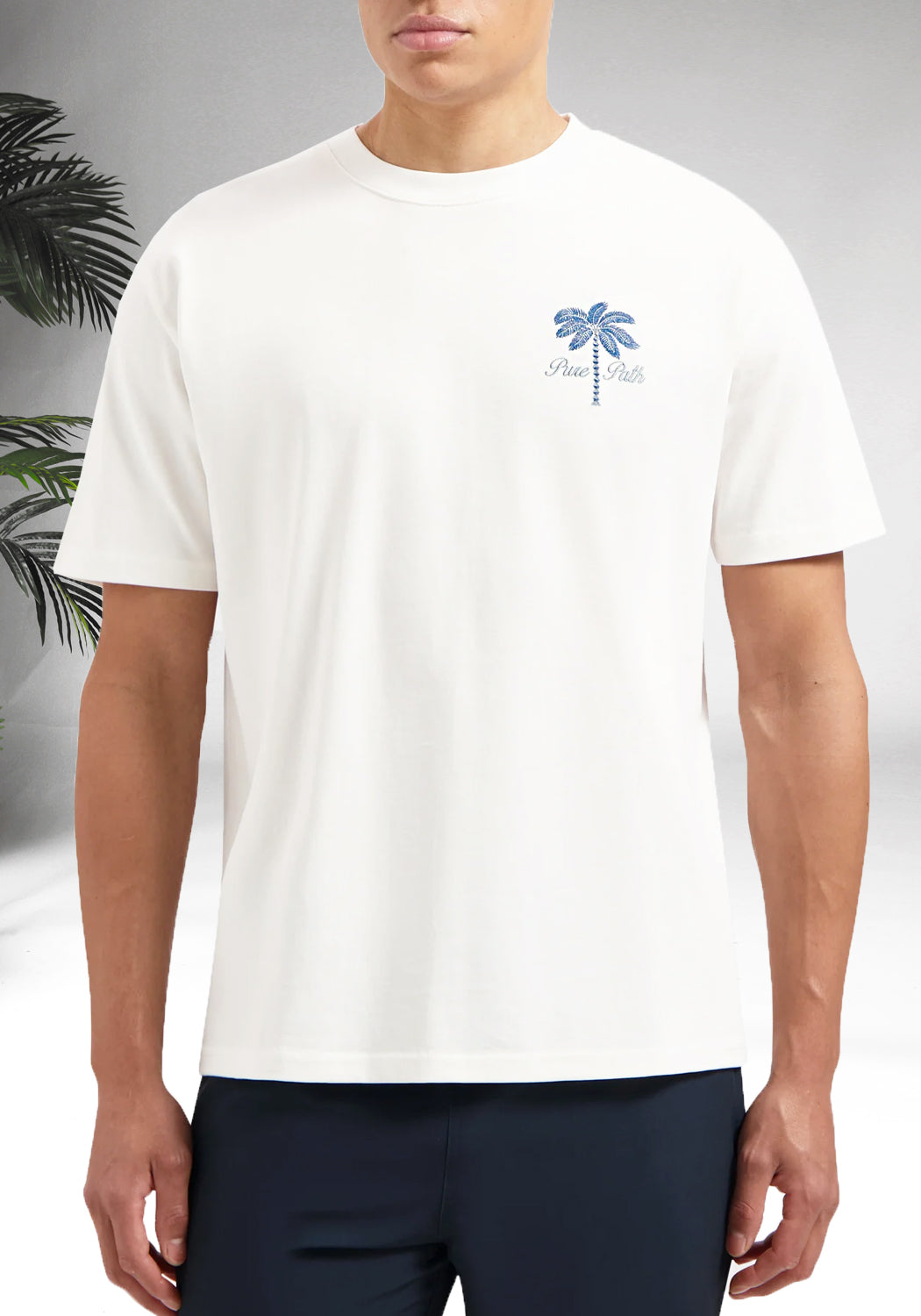 Cotton District PURE PATH STITCHED PARADISE T-SHIRT  OFF WHITE