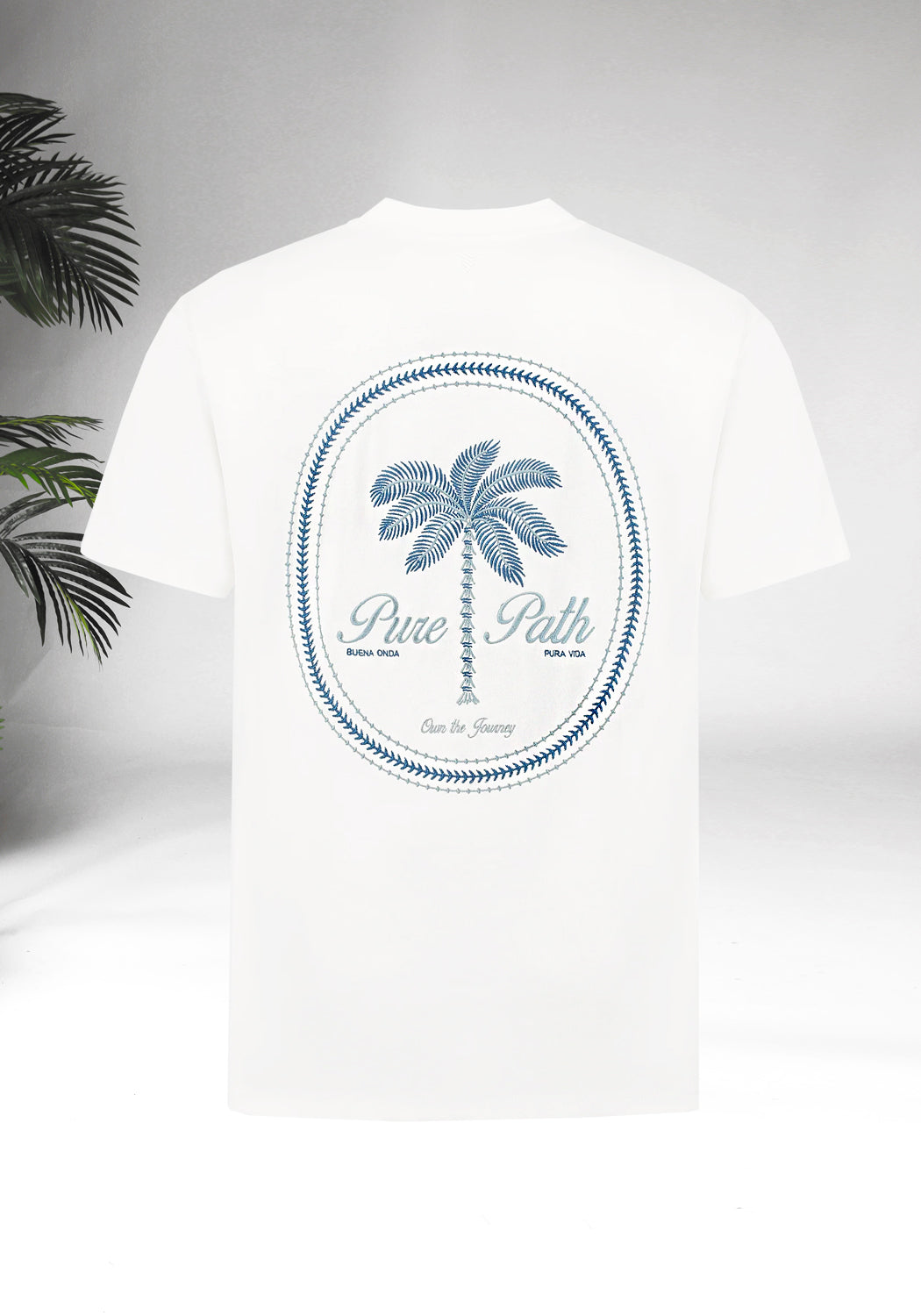 Cotton District PURE PATH STITCHED PARADISE T-SHIRT  OFF WHITE