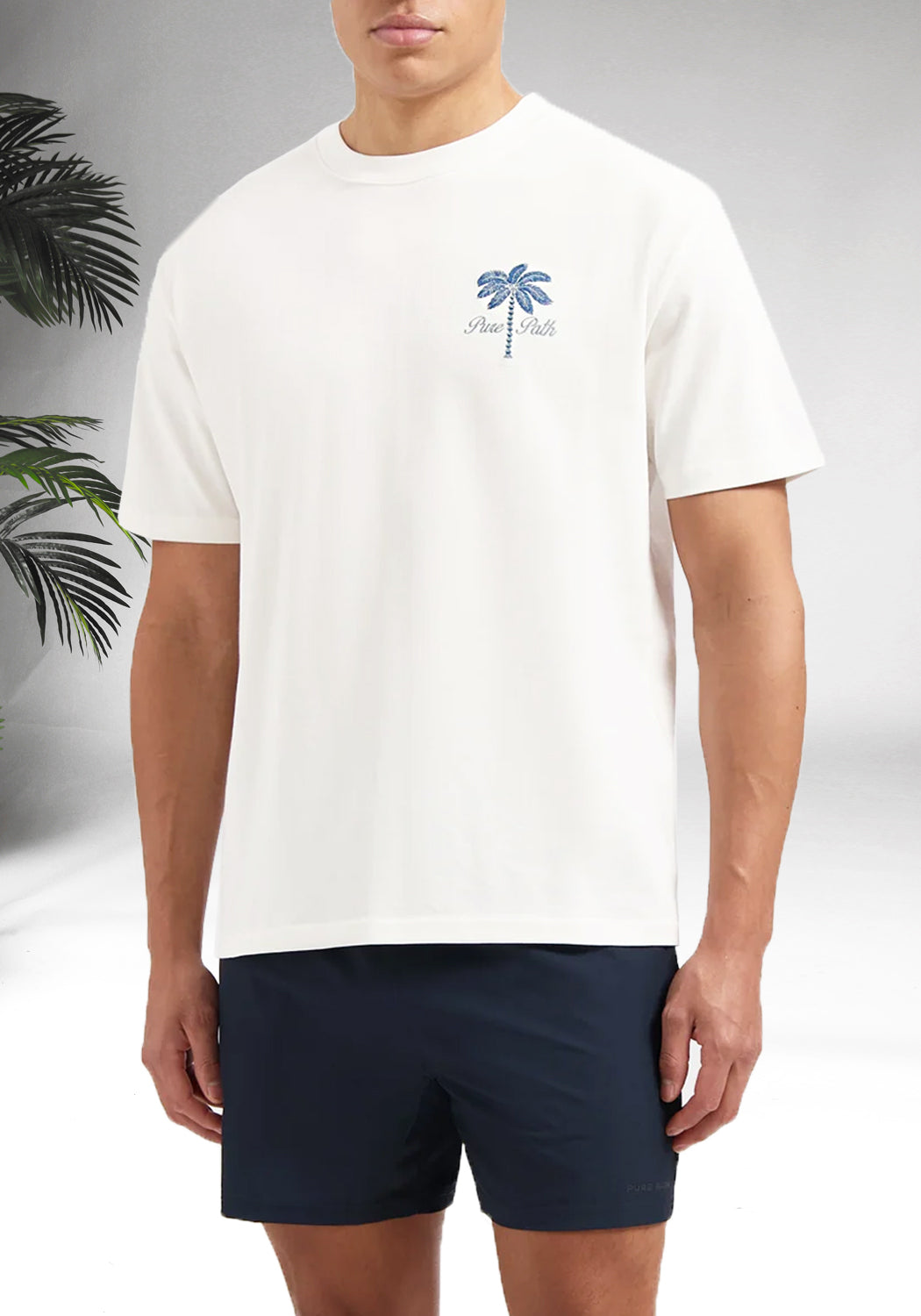 Cotton District PURE PATH STITCHED PARADISE T-SHIRT  OFF WHITE