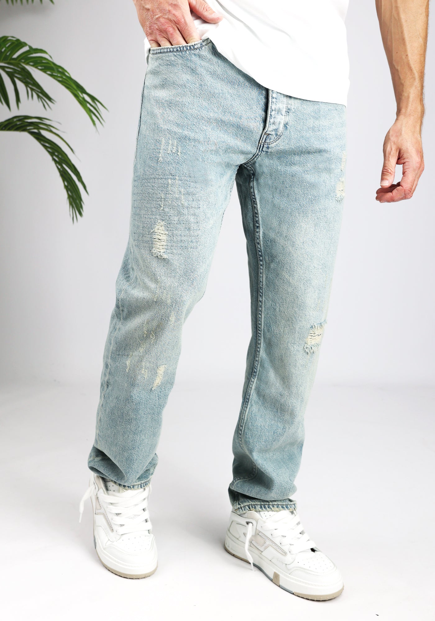 Cotton District PURE PATH THE ERIC JEANS  BLUE GREEN