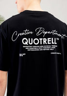 Cotton District QUOTRELL DEPARTMENT T-SHIRT  BLACK