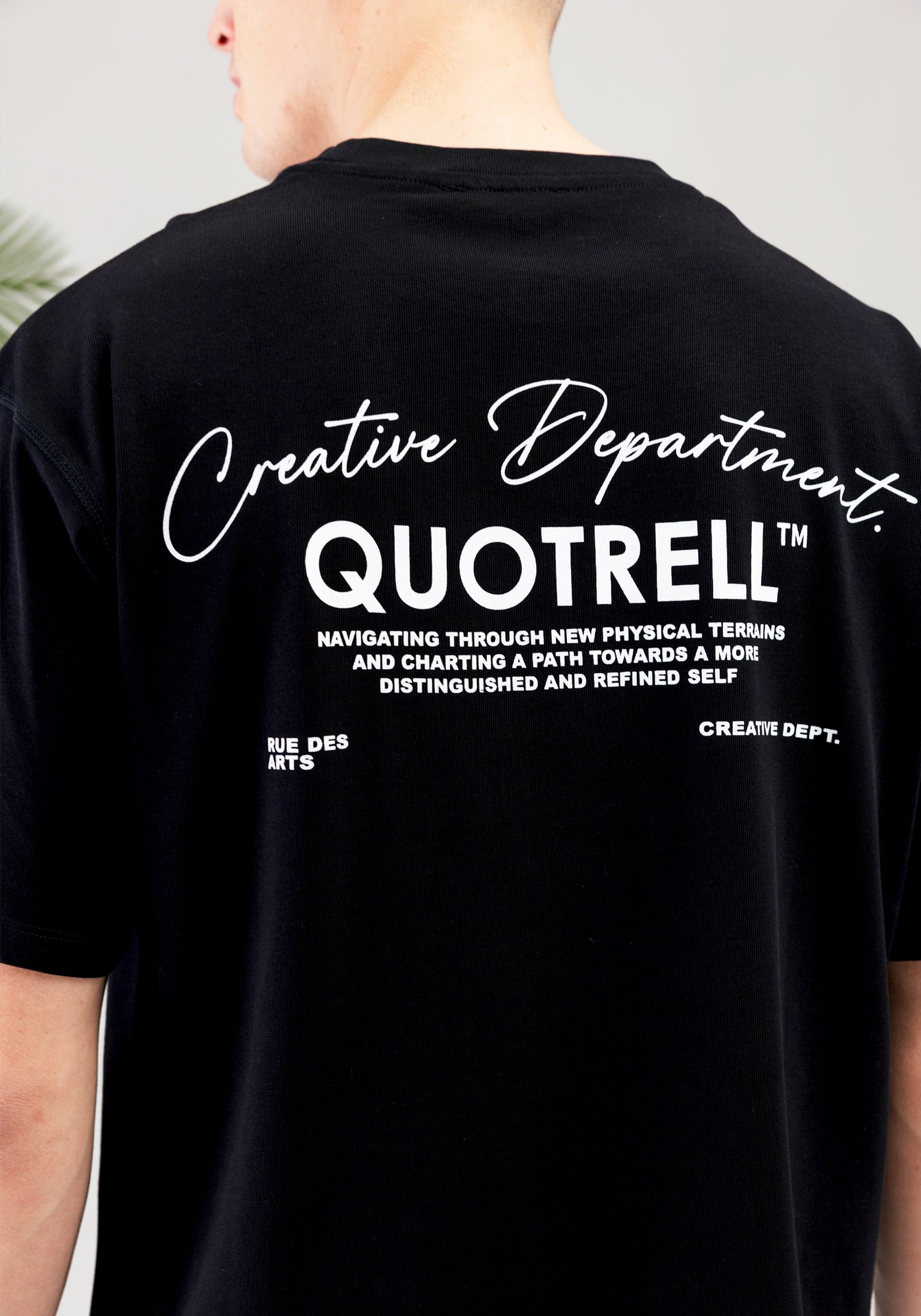 Cotton District QUOTRELL DEPARTMENT T-SHIRT  BLACK