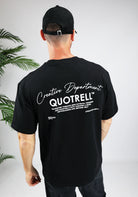 Cotton District QUOTRELL DEPARTMENT T-SHIRT  BLACK
