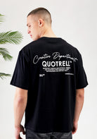 Cotton District QUOTRELL DEPARTMENT T-SHIRT  BLACK