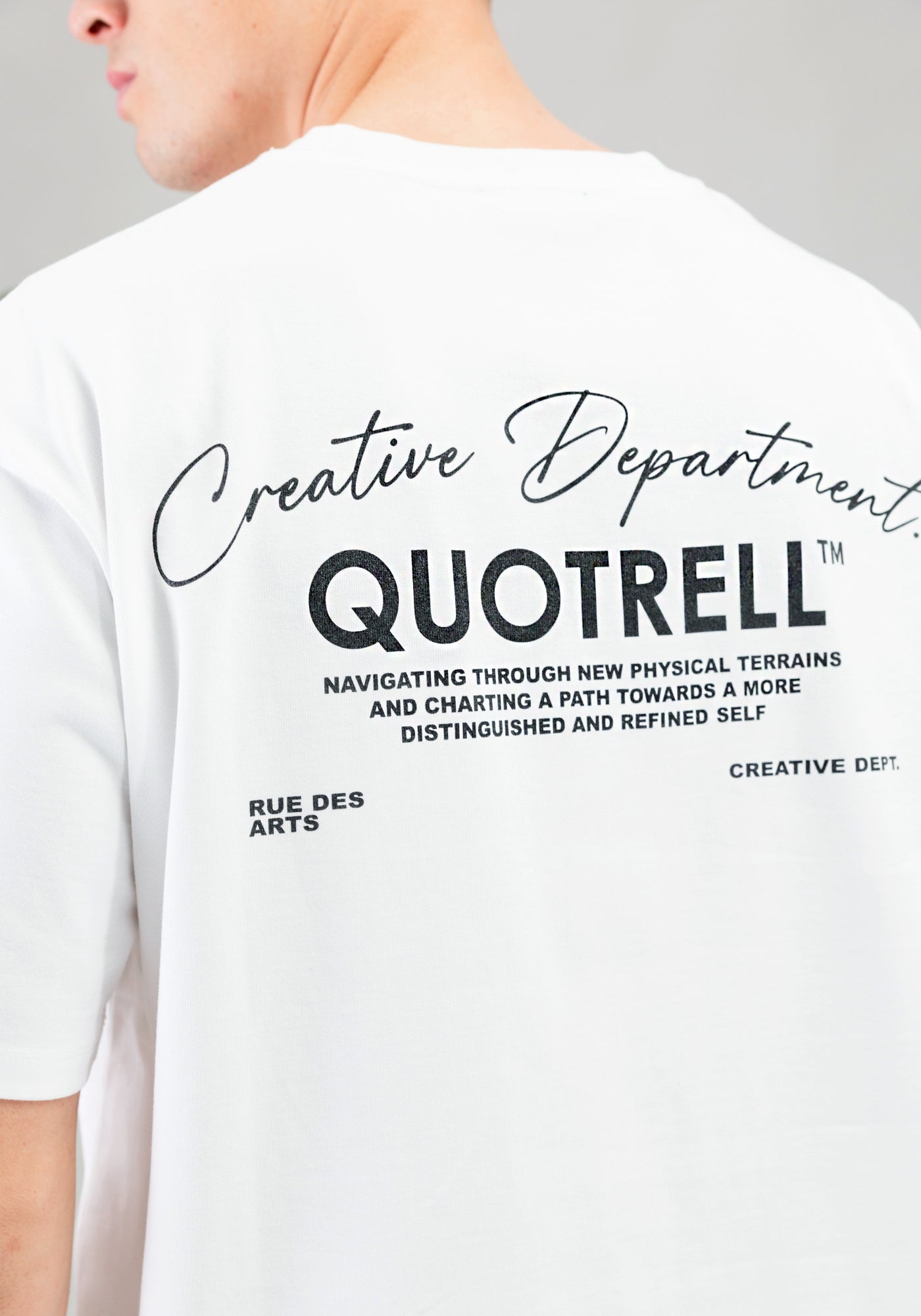 Cotton District QUOTRELL DEPARTMENT T-SHIRT  WHITE