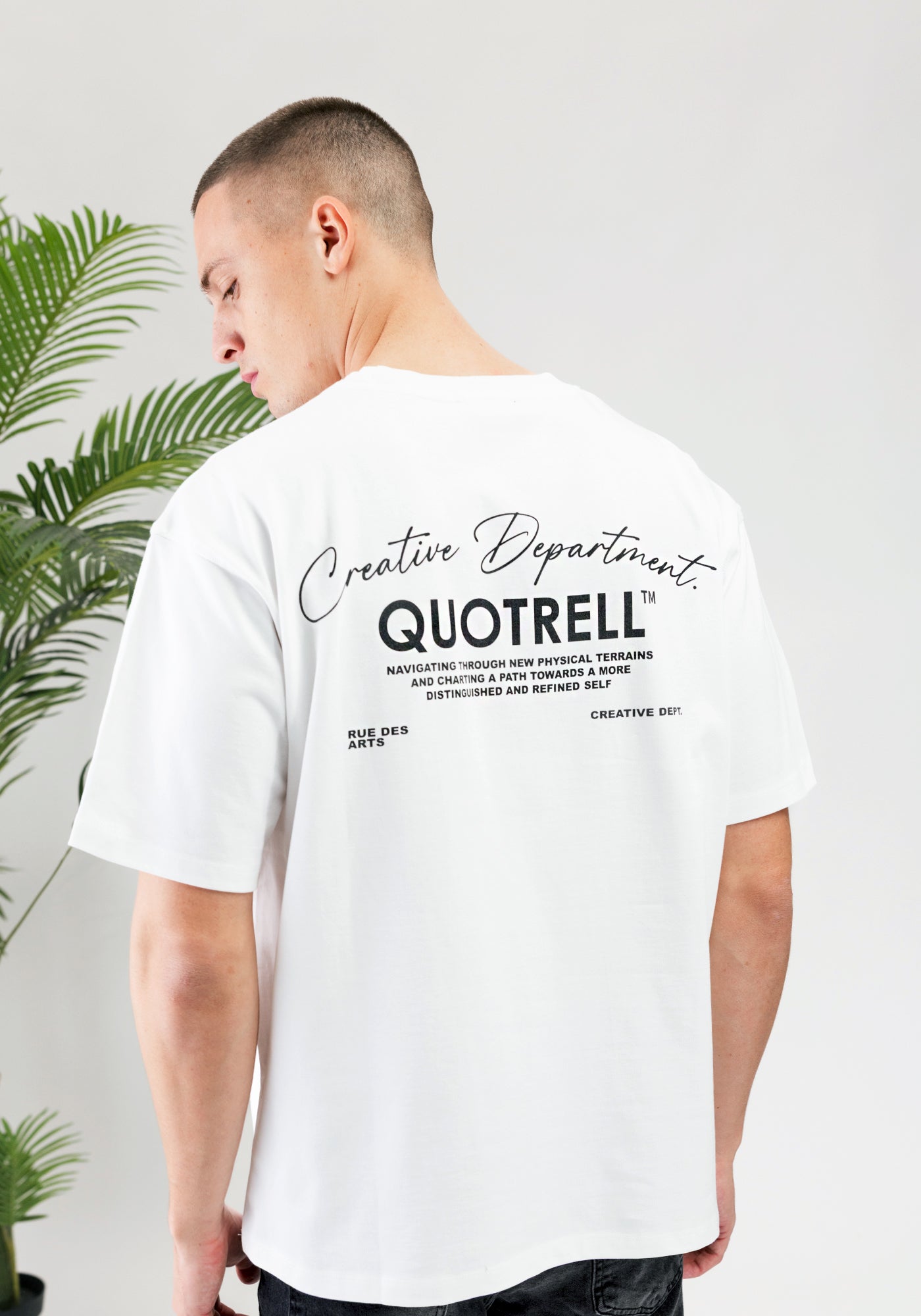 Cotton District QUOTRELL DEPARTMENT T-SHIRT  WHITE