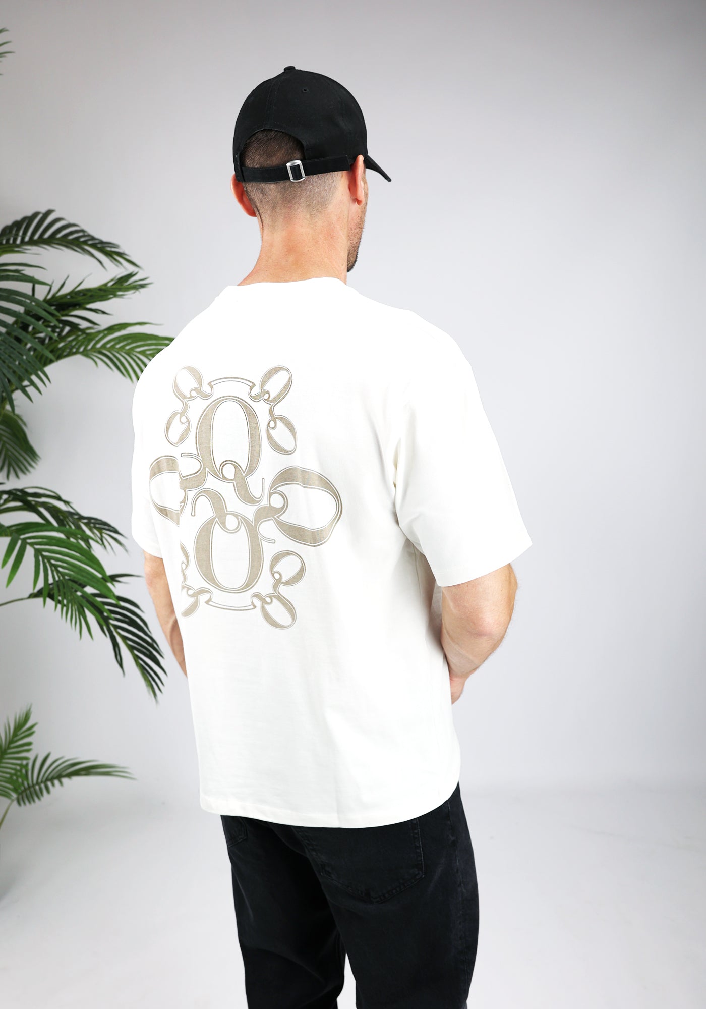 Cotton District QUOTRELL INSIGNIA T-SHIRT  ECRU