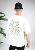 Cotton District QUOTRELL INSIGNIA T-SHIRT  ECRU