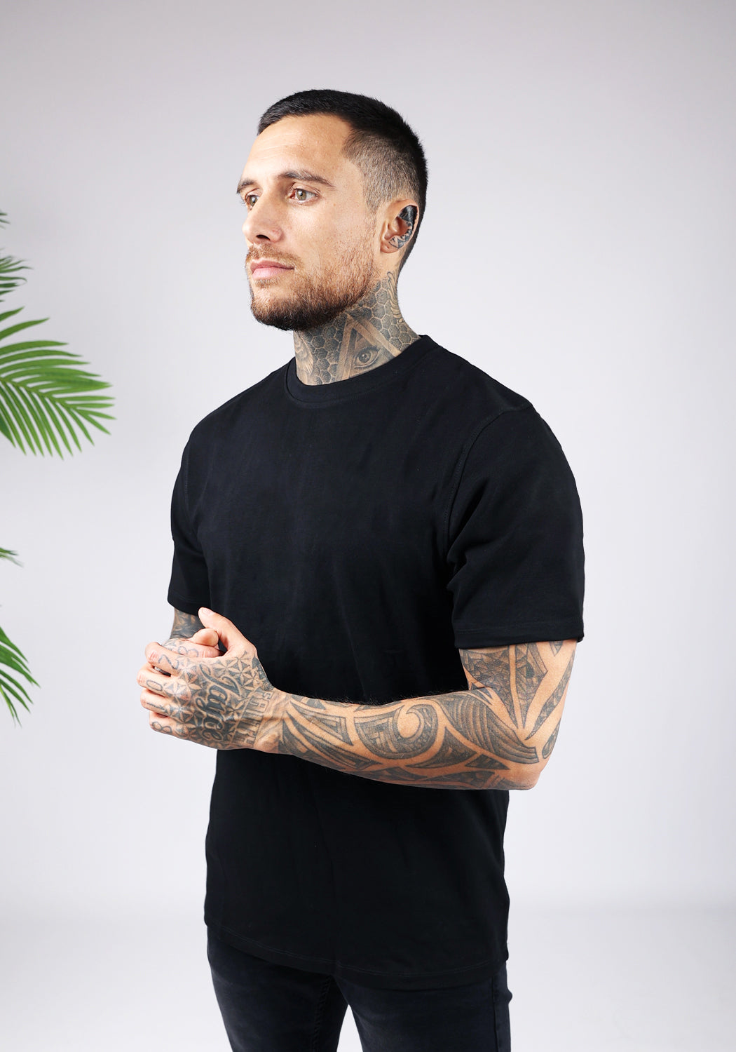 Cotton District RELAXED FIT T-SHIRT  BLACK