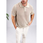 Cotton District RELAX FIT POLO Polo's BEIGE