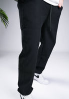 Cotton District RIBBED JOGGER  BLACK
