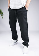 Cotton District RIBBED JOGGER  BLACK