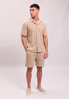 Cotton District RIBBED SUMMER SET  BEIGE