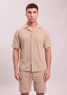 Cotton District RIBBED SUMMER SET  BEIGE